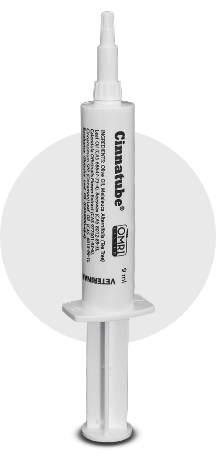 Cinnatube Syringe with Grey Background